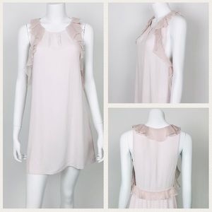 Free People Pink Ruffle Trim Tunic Dress